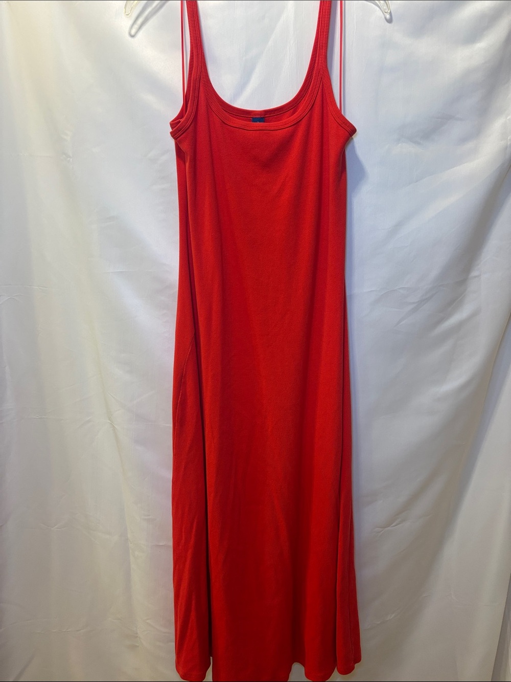 Old Navy Red Sleeveless Scoop Neck Maxi Dress